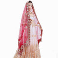 Yiman Indian Sari Scarf Mesh Embroidery Georgette Dubada Exotic Style