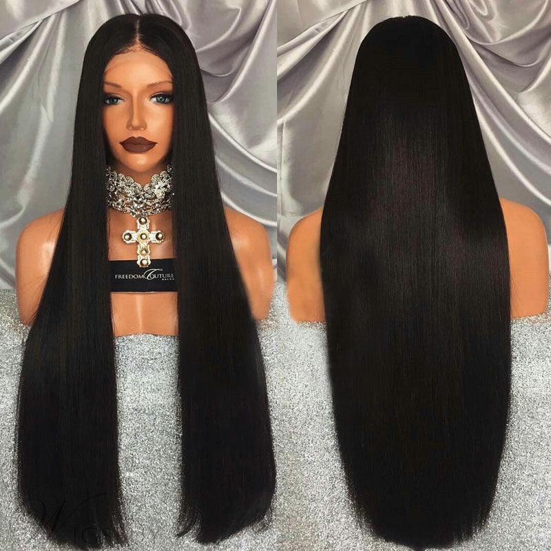 Lace Front Straight Wig – 150% Density Synthetic | 14"-26"