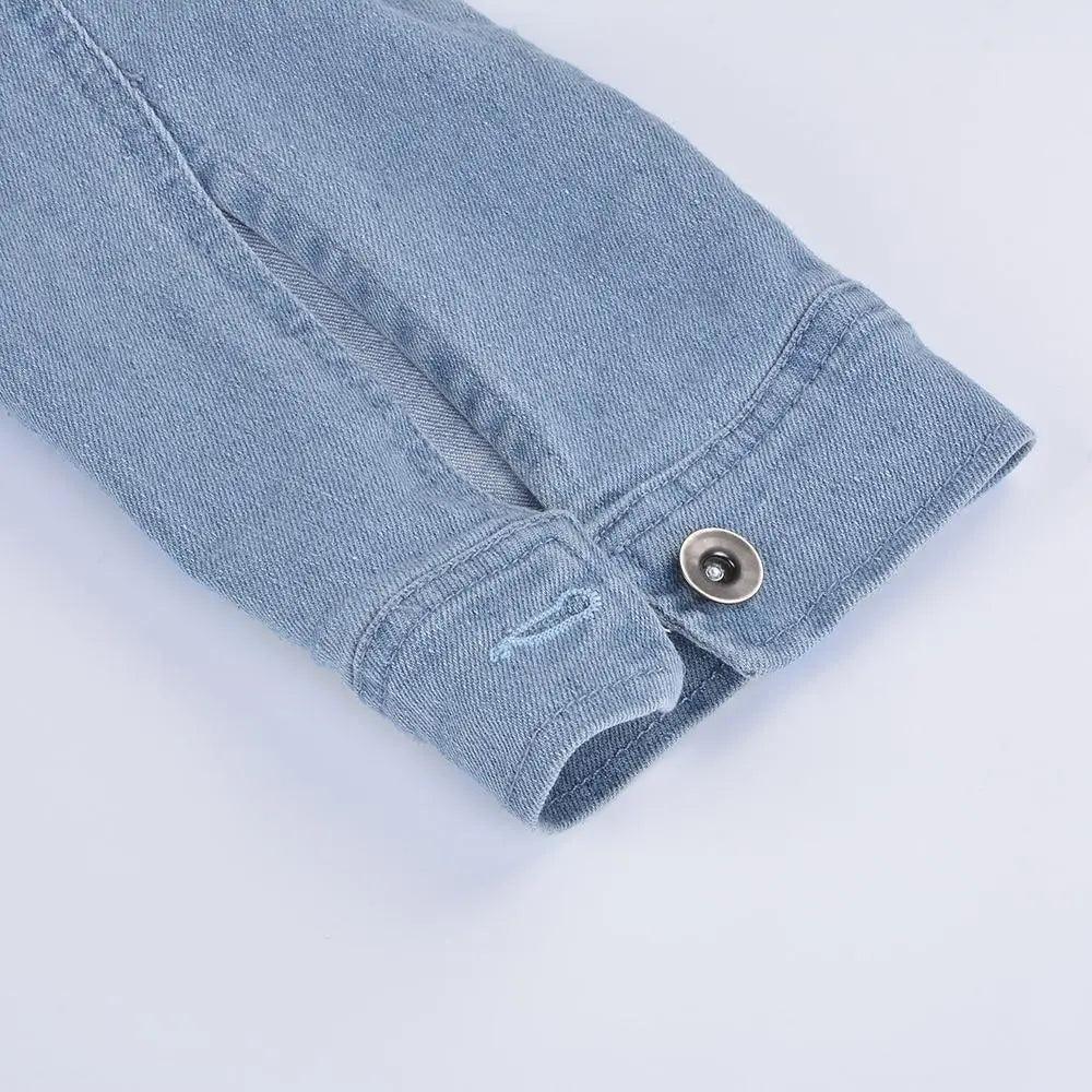 New Incredible Women Sexy Ripped Denim Vintage Casual Short Jean Jacket Puff Sleeve Streetwear